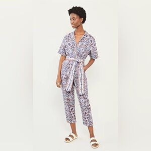 New CHUFY Chit Floral Belted Jumpsuit in Lin